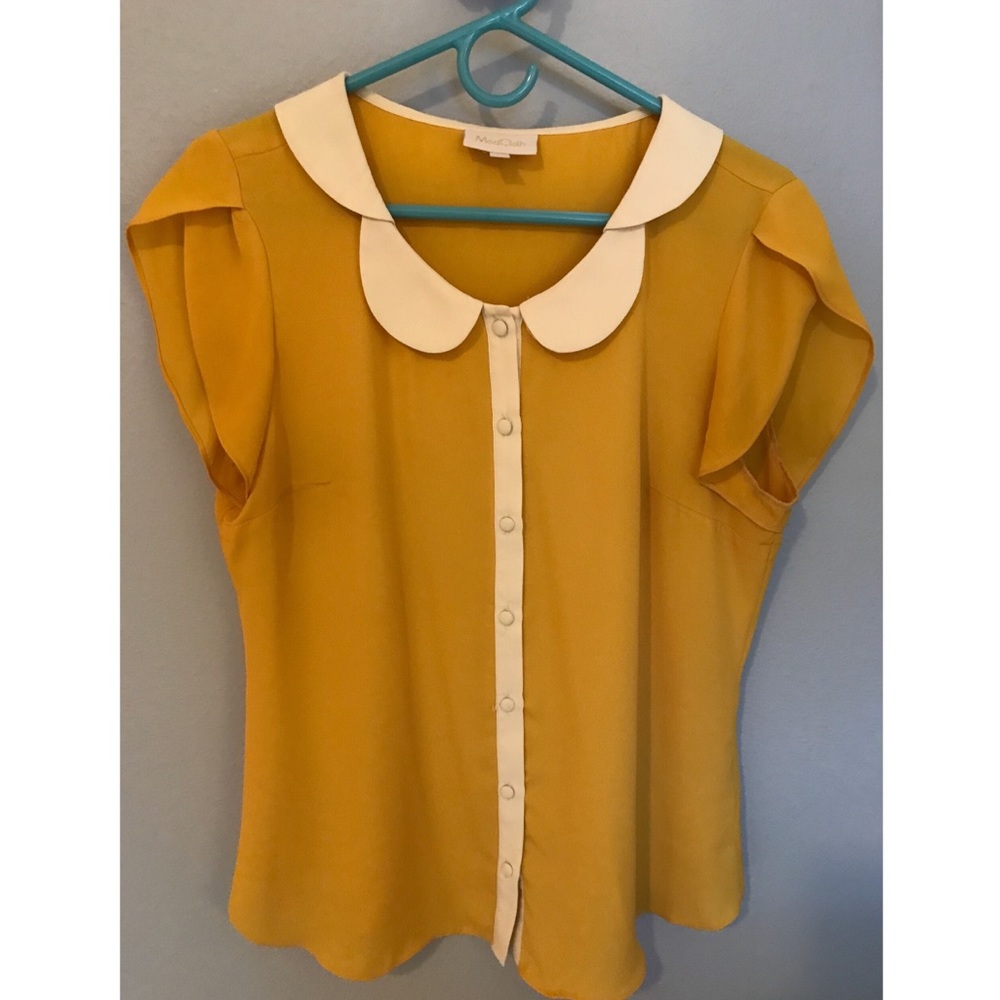 Gently worn cheery ModCloth blouse size Large